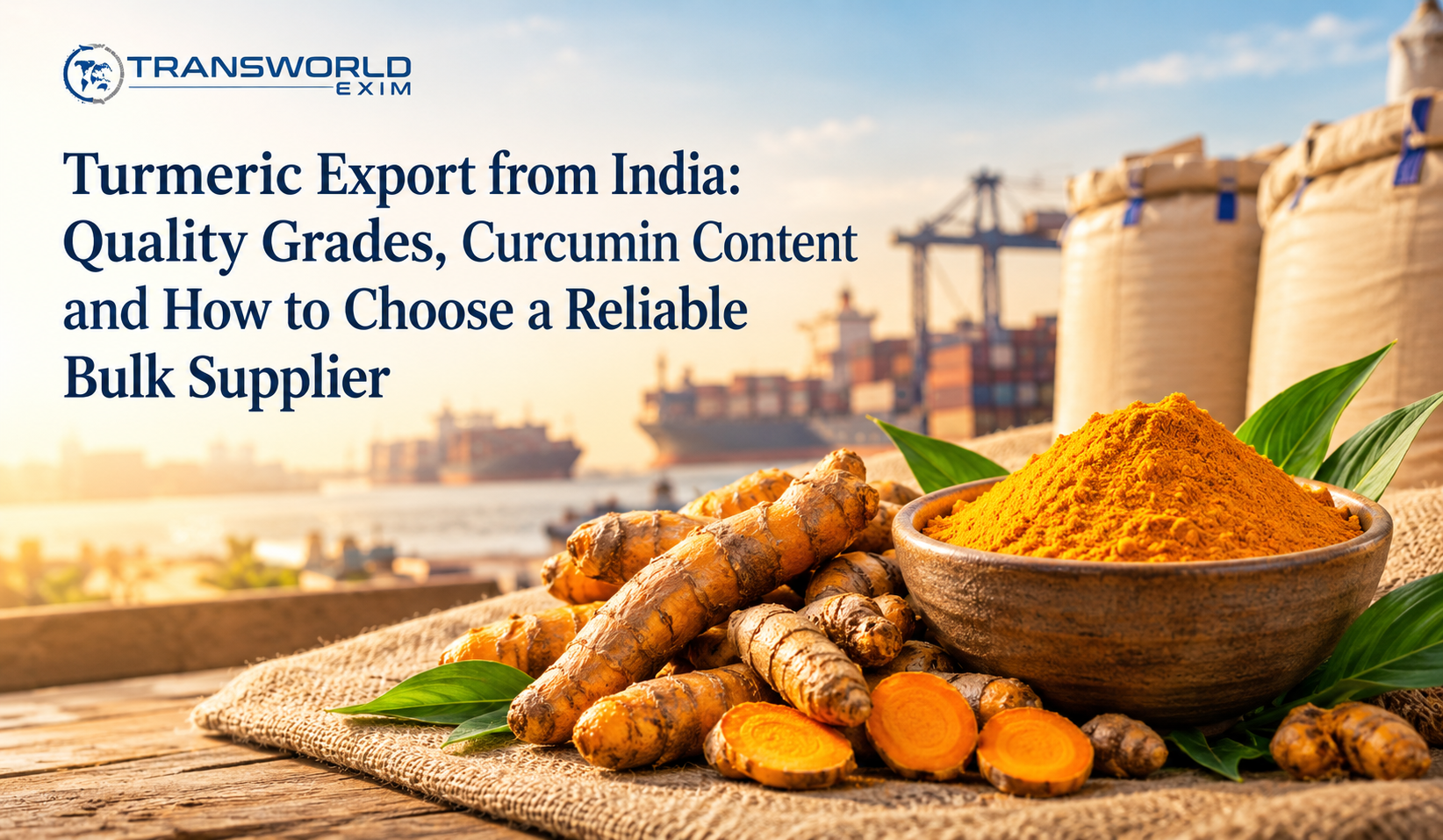 Turmeric Export from India: Quality Grades, Curcumin Content and How to Choose a Reliable Bulk Supplier